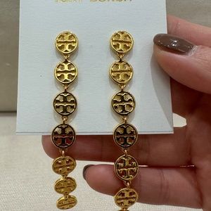 Brand New❗️Luxury Authentic Tory Burch All Logos iconic long earrings
